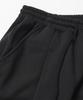 XOX Brushed Fleece One-Pleat Wide Sweatpants [Black]