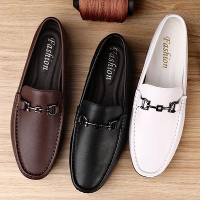 Genuine Leather Loafers Men Design Moccasin Fashion Slip On Soft Flat Casual Men Shoes Adult Male Footwear Handmade Boat Shoes