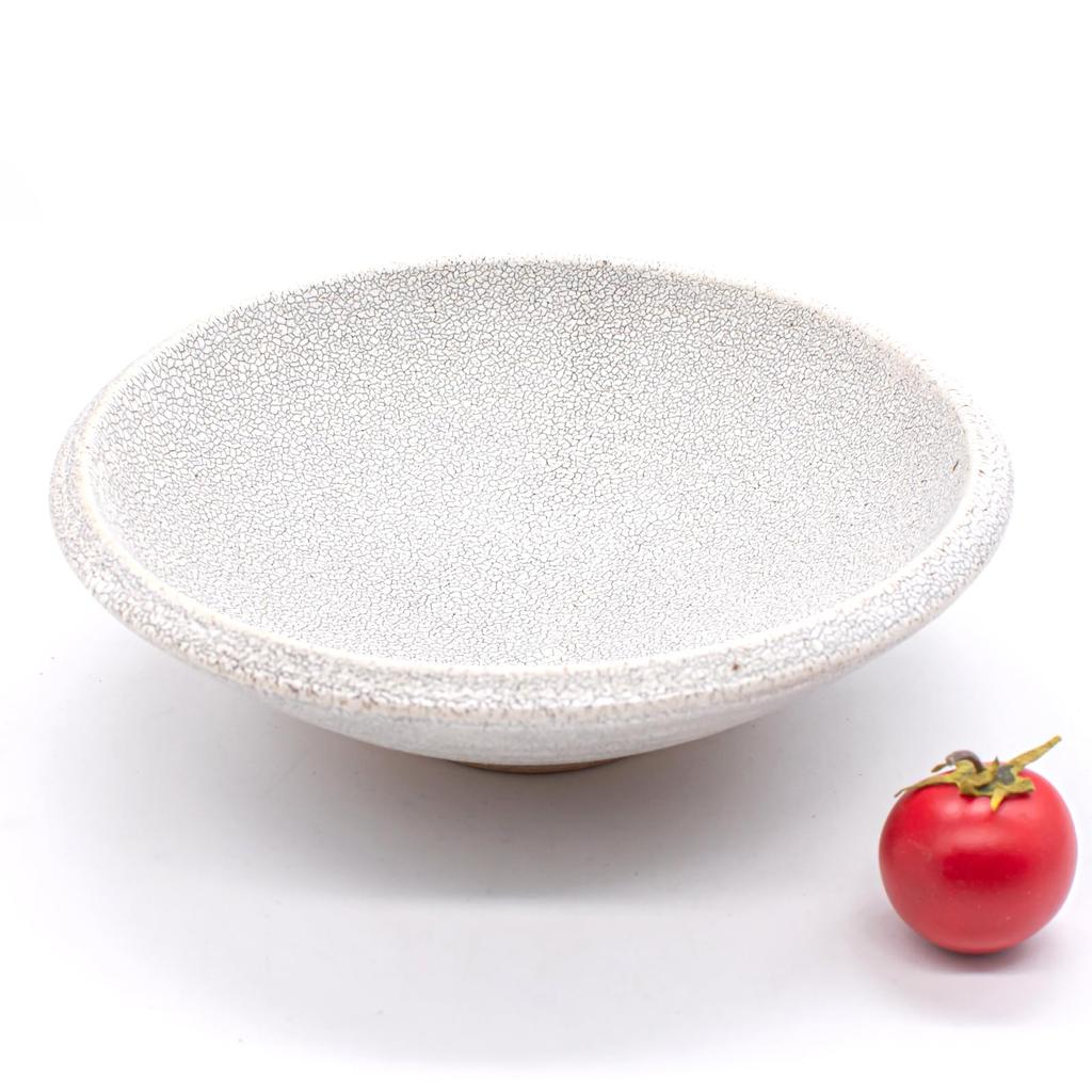 Utsuwa Roan Mino Ware "Hashiba Hyoe" Bowl, 5.5 Sun (approx. 17cm) Diameter, Kairagi (Kairagi) Rim, White Matte, Made In Japan, 044-0105