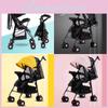 Stroller Kids Ultra Lightweight Foldable Convertible Seat One Button Rotation