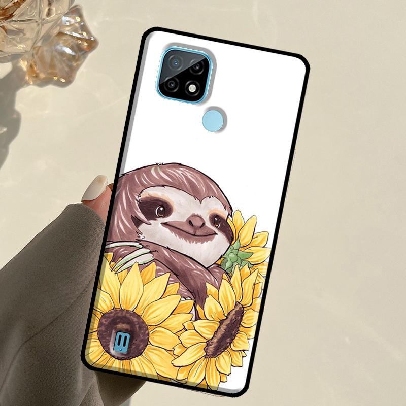 Sloth For Realme 14 Pro Plus 10 11 12 13 GT 6 6T 5 GT7 Pro C61 C55 C53 C51 C21Y C25S C67 C75 Case
