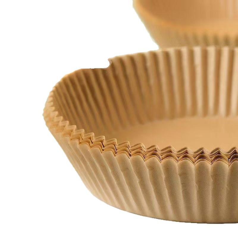 Round Air Fryer Disposable Oil-Absorbing Paper Liners, Food-Grade Silicone.