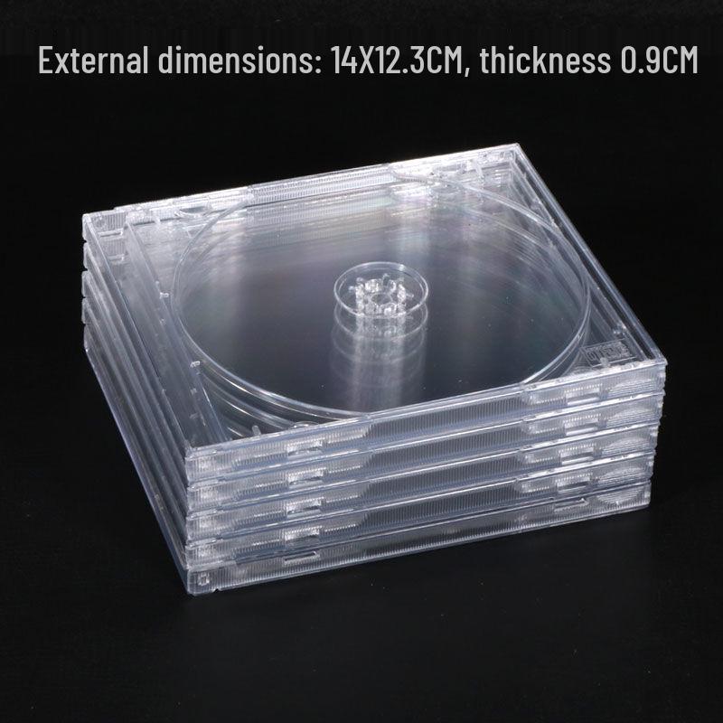 Clear Acrylic CD Storage Box for Single/Double Discs with Replaceable Color Pages - Free Shipping