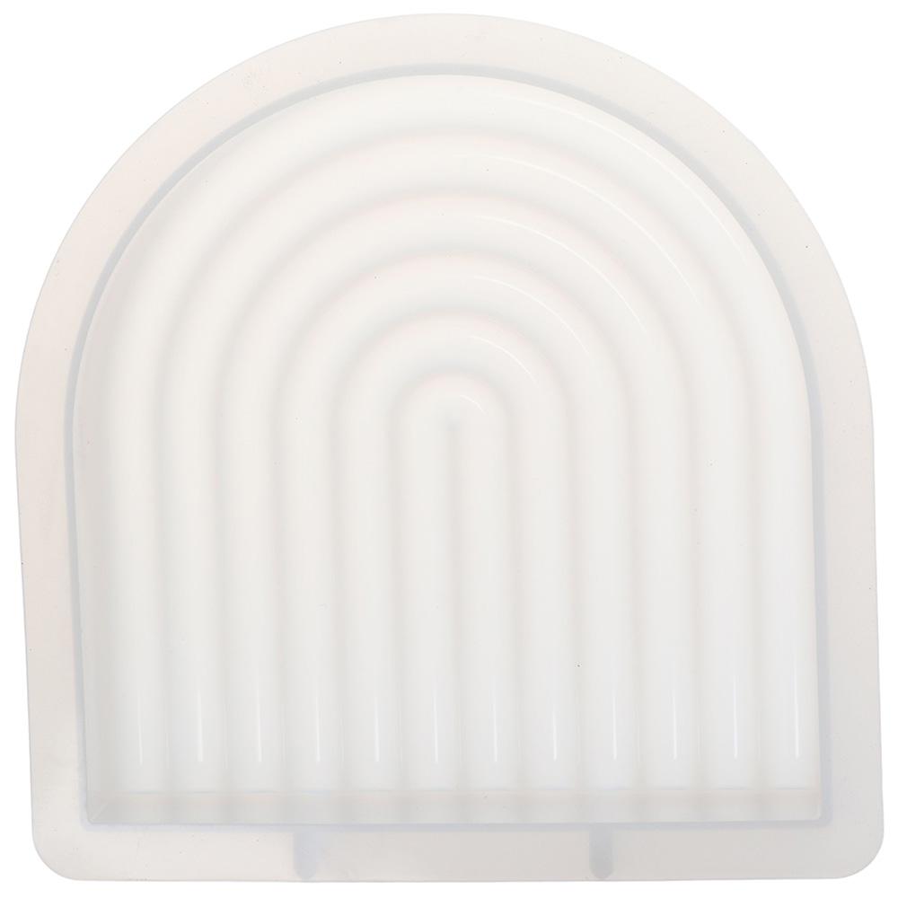 Silicone Rainbow Arch Candle Mould White 17.4*17.2*3.4 cm Geometric Shape Silicone Mould Home Decoration