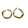 Blogger-Endorsed Wavy Circular Ear Cuff Earrings: Chic, Stylish Irregular Hoops for a High-End Look