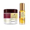 Trattamento Capelli al Collagene Riparazione Profonda Balsamo per Tutti i Tipi di Capelli 500 ml + Siero per Capelli all'Olio di Argan per Capelli Secchi e Danneggiati 50 ml
