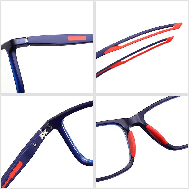 New Ultralight Anti Blue Light and Anti Slip Student Sports Frame gentlemen Eyeglasses TR90 Basketball Optical Prescription Glasses for daily use