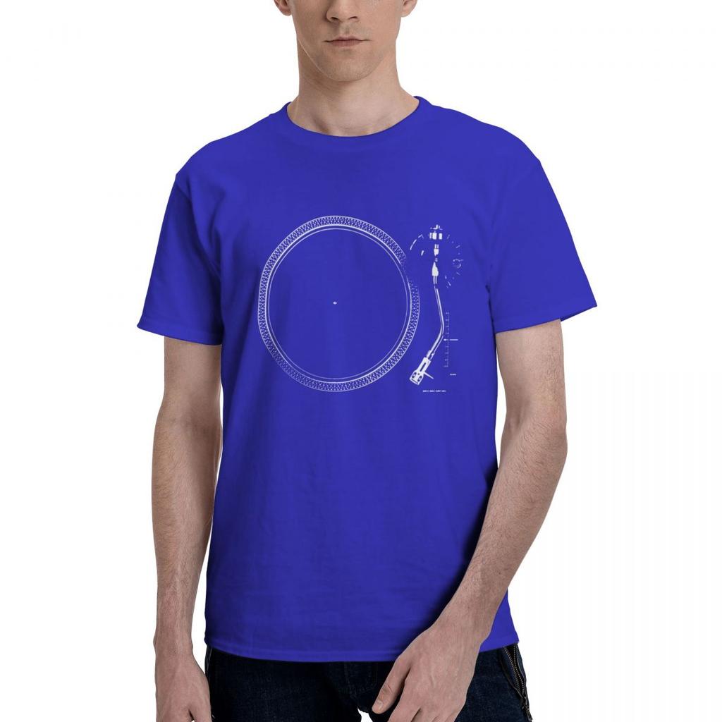 Turntable - Vintage Audio LP Vinyl Record Player Print Men T-shirts Cotton Casual Breathable Tops Plus Size Clothes