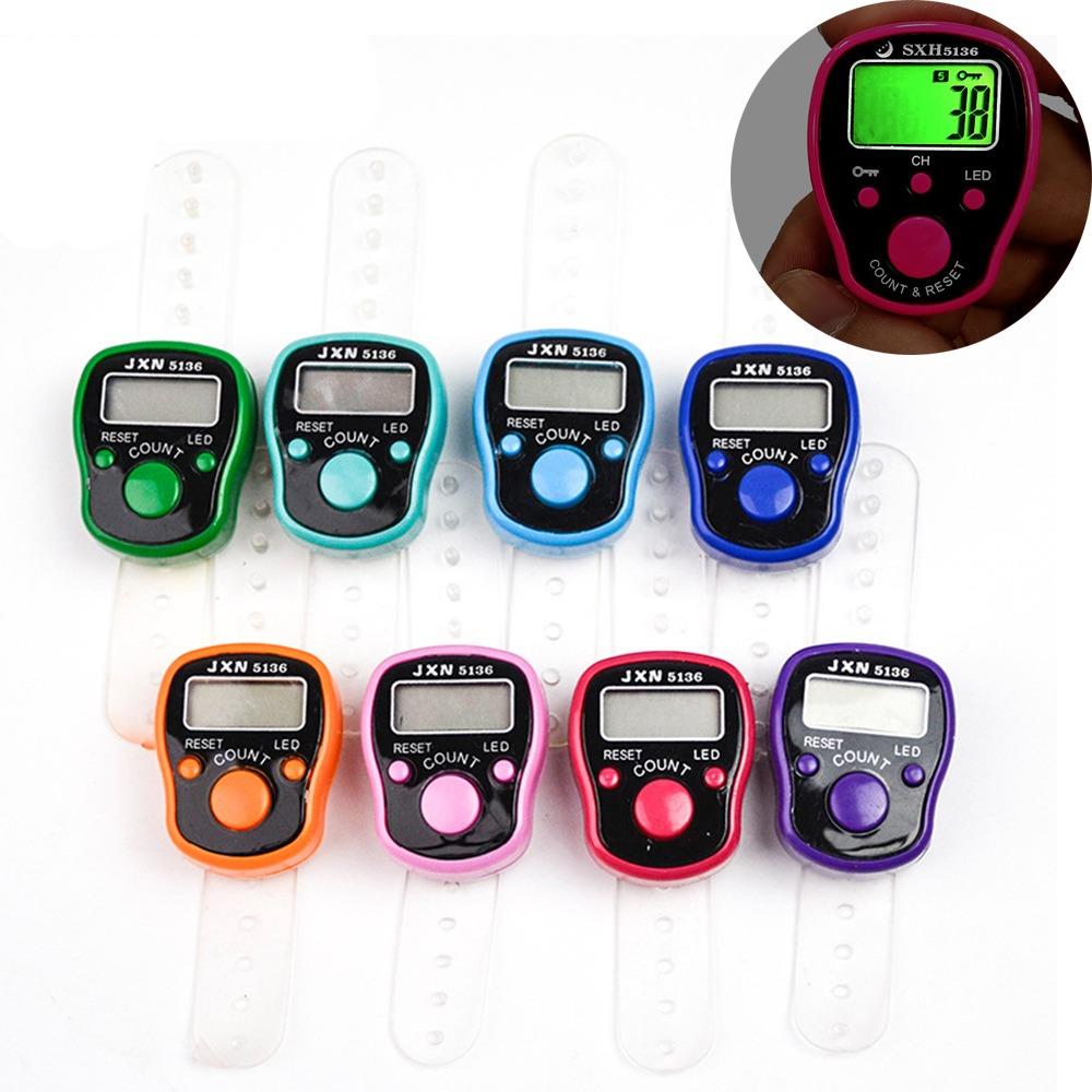New LED Digital Electronic Finger Counter Hand Held Coun Tally Counter Finger Ring Timer Random Hand Timers for Outdoor Sports
