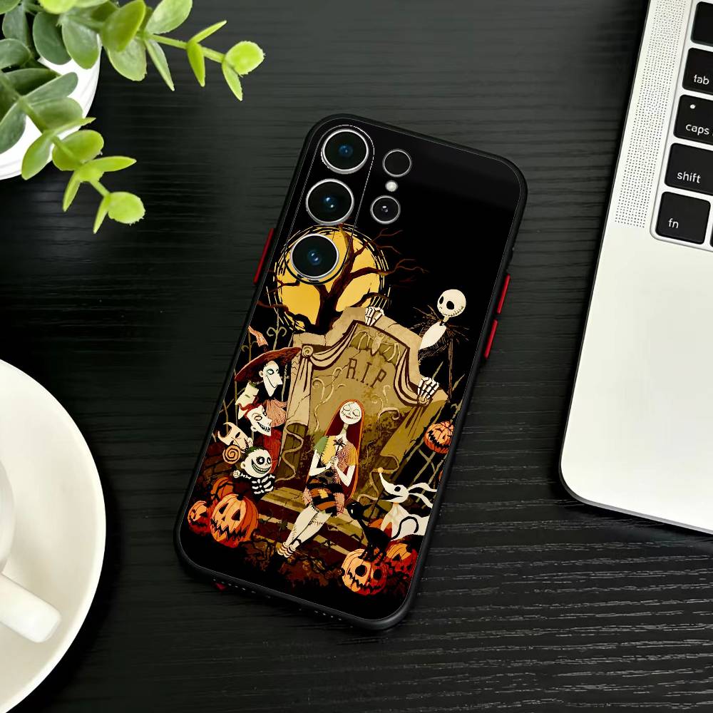 P-Nightmare Before Christmas Phone Case For Samsung S26,S25,S24,S23,S22,S21,S20,Plus,Fe,Lite,Others Black Cover