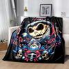 1pc Christmas Skeleton Design Blanket  Seasonal Home Decorative Throw for Couch, or Car Seat Cover,Living Room, Travel, Camping, Car Blankets