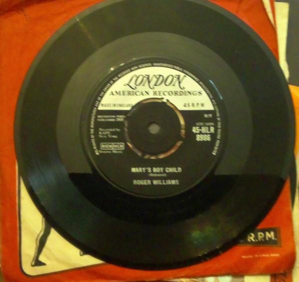 7inch Record ROGER WILLIAMS (2) - Mary's Boy Child HLR8986 London Records 1959 UK Pop Used