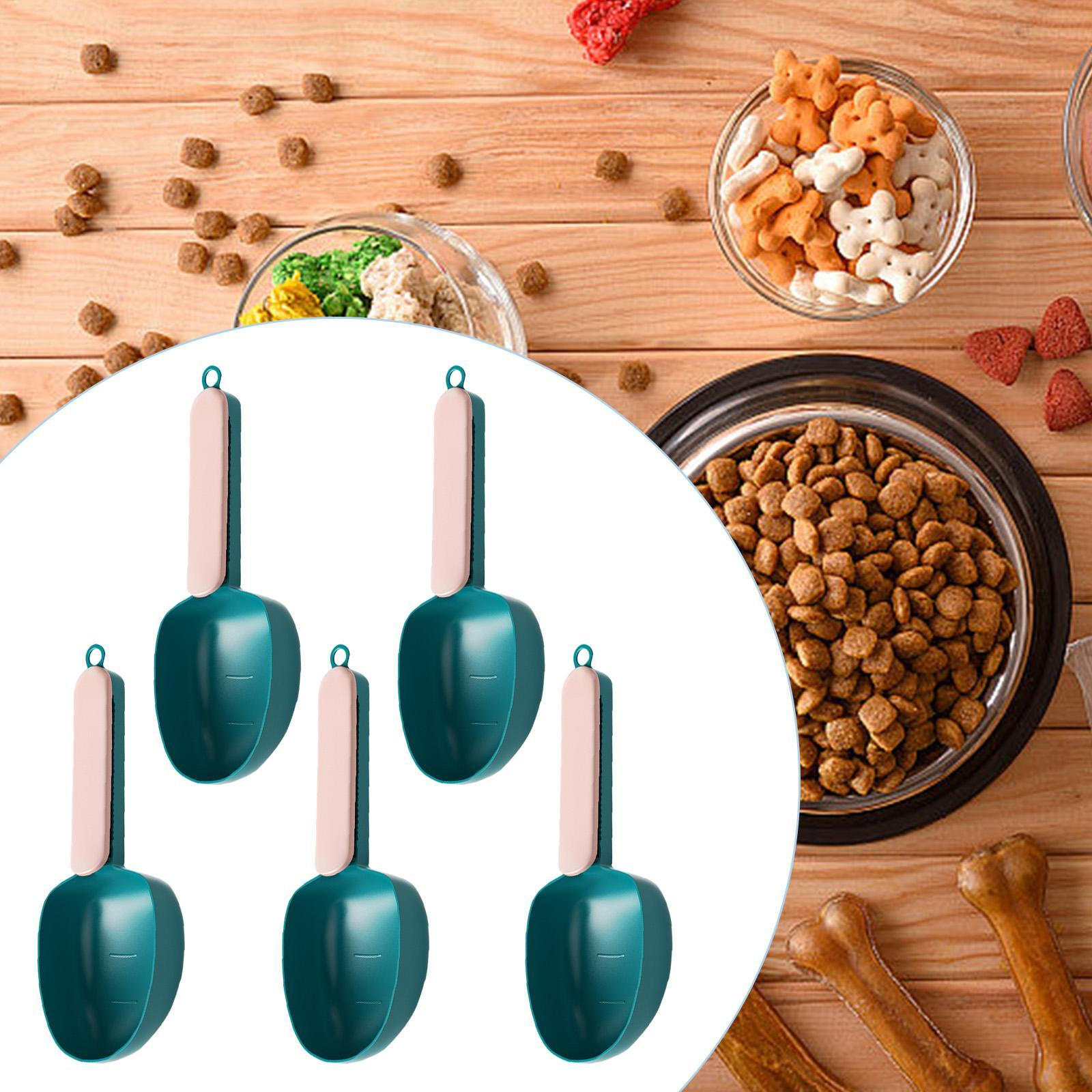 

5 шт. Ложка для корма для домашних животных Мука Рис Попкорн Совок Стиральный порошок для собак и кошек зелёный