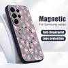 Magnetic For Magsafe Case For Samsung Galaxy S26 Ultra S25 Edge S24 Plus S23 FE S22 A54 A55 A56 5G Pink Leopard Print Matte Cover