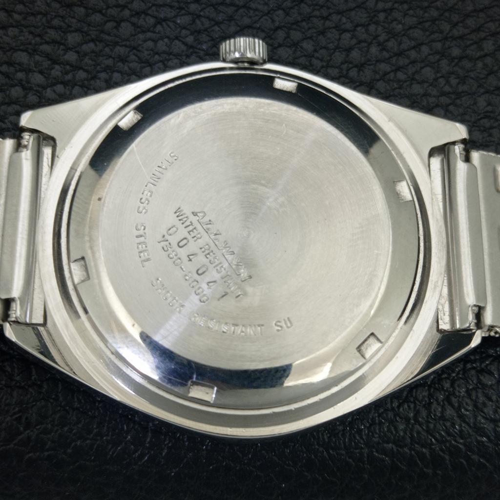 VINTAGE ALLWYN HAND-WINDING 6300A JAPAN MENS ORIGINAL DIAL WATCH a703503-1