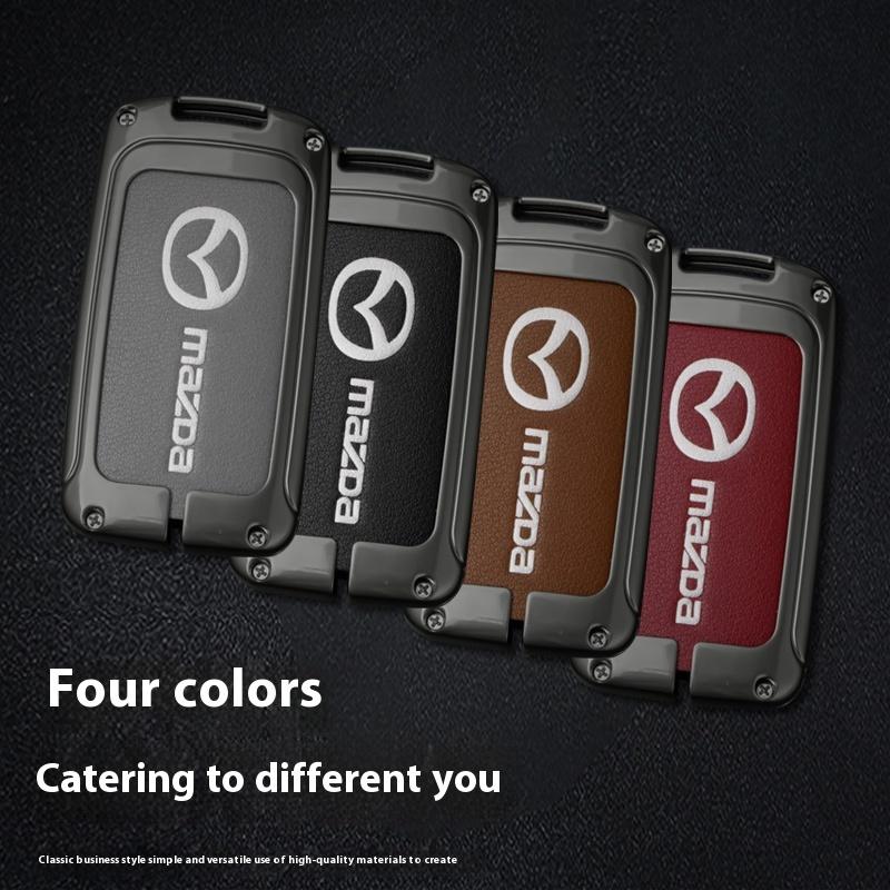 For Mazda Axela Atenza 3 2 6 CX3 CX5 CX30 CX8 CX9 MX5 RX7 RX8 SKYACTIV Zinc Alloy Car Key Holder Remote Protector Car Key Cover vf2
