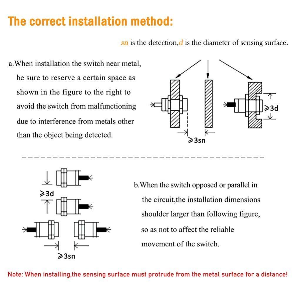 Easy To Install 8mm Detecting Distance Inductive Proximity Switch NPN NO DC 6-36V Approach Sensor DC 3 Wire Type Cylinder Type
