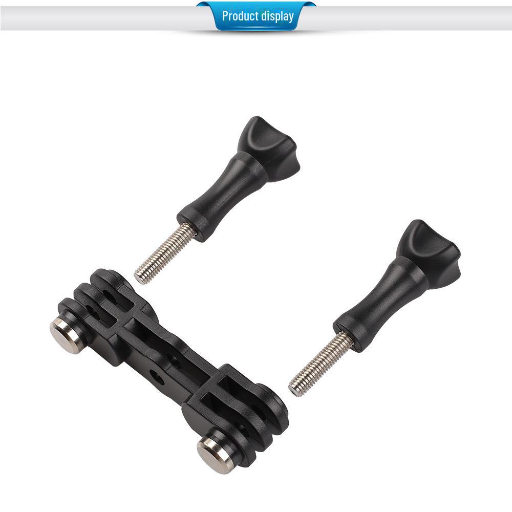 Braçadeira de metal em formato de O para câmera esportiva GoPro para bicicleta e motocicleta com suporte horizontal de cabeça dupla de 360°.