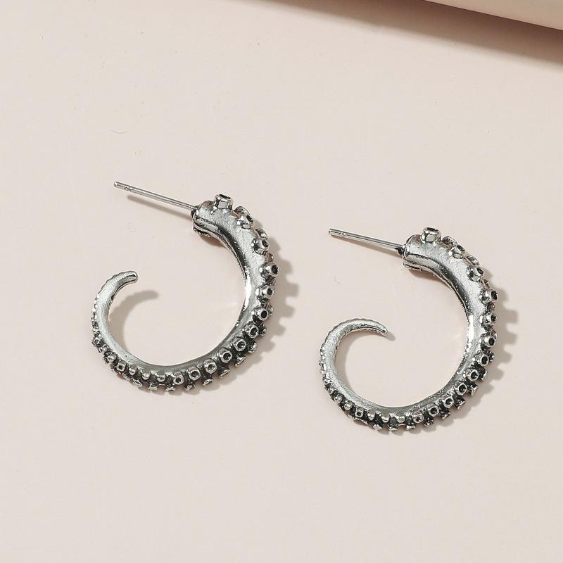 

BLINGBAY женские серьги ретро старые забавные серьги в виде осьминога на ногах индивидуальные преувеличенные панк готические геометрические серьги для девушки на день рождения ювелирные изделия подарок