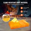 Welding Screen with Frame, 6' x 8' 3 Panel Welding Curtain Screens, Flame-Resistant Vinyl Welding Protection Screen on 12 Swivel Wheels (6 Lockable),