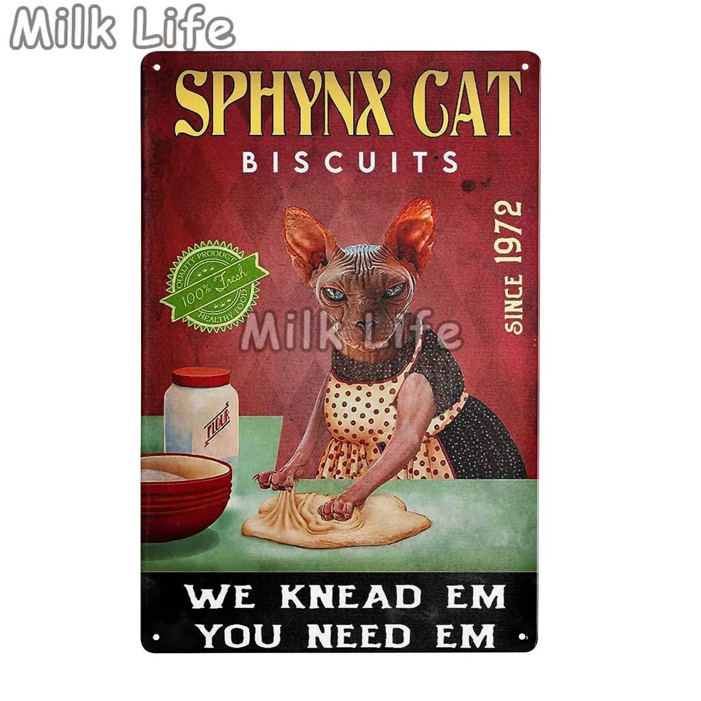 Sphynx Cat-your Butt Napkins My Lady Vertical Poster Home Decor Wall Art Print Poster for Birthday,retro Metal Tin Sign Plates