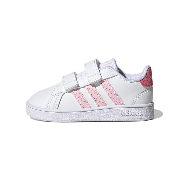 (TD) adidas neo Grand Court White Pink Baby GX5751 EU 26.5