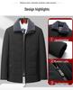 Men's Winter Down Cotton Jacket: Warm Business Coat for Middle-Aged & Elderly (Ages 50-60)