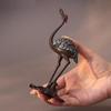 Creative Mini Aromatherapy Furnace, Home Indoor Zen Tea Ceremony Decorations, Metal Alloy, Crane style Small Incense Burner, 1Pc
