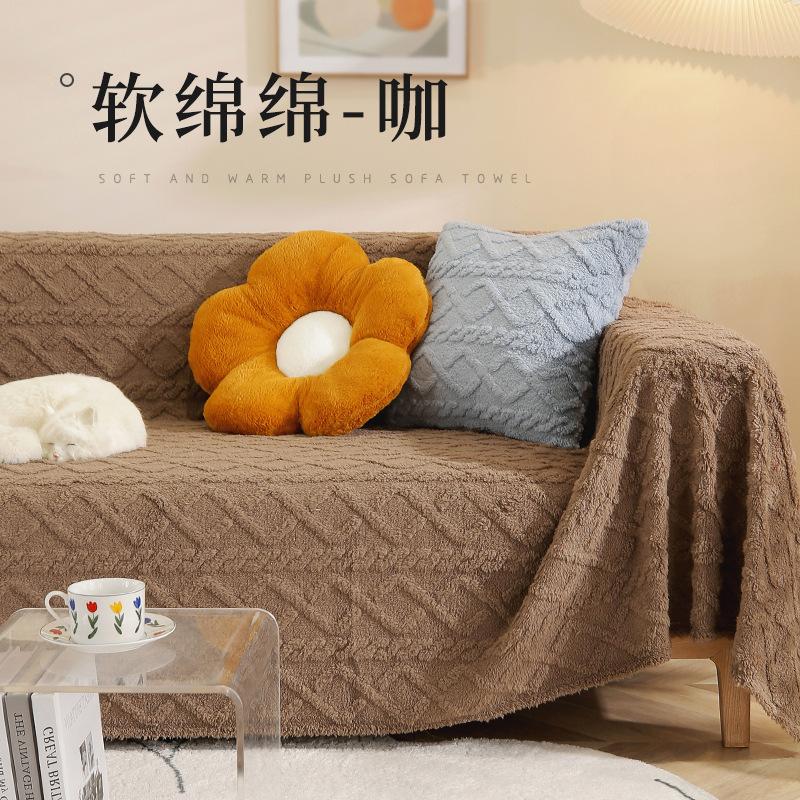 Autumn and winter new thickened sofa towel all-inclusive modern simple sofa cover anti-cat scratch sofa cover plush