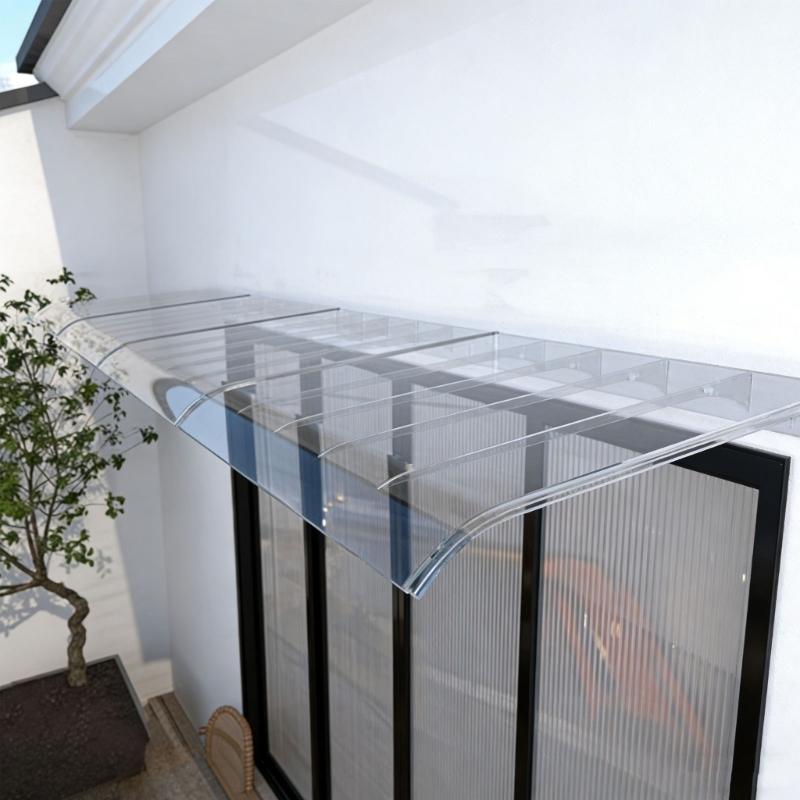 Rain Awning for Balcony Sun Room Front Door Waterproof Windproof Shade Roof Cover Awnings Outdoor Awning
