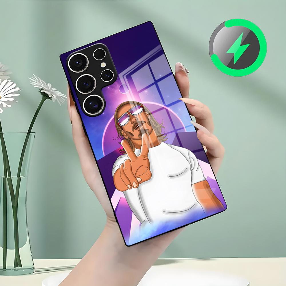 P-PNL Rapper Phone Case For Samsung S26 S25 S24 S23 S22 S21 S20 Edge Ultra Plus FE For Magsafe Glass Case