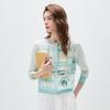 Kommbock Women's Silk Blend Artistic Print Knit Cardigan