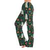 Women's Halloween Print Elastic Waist Drawstring Pajama Pants for Casual and Sleepwear