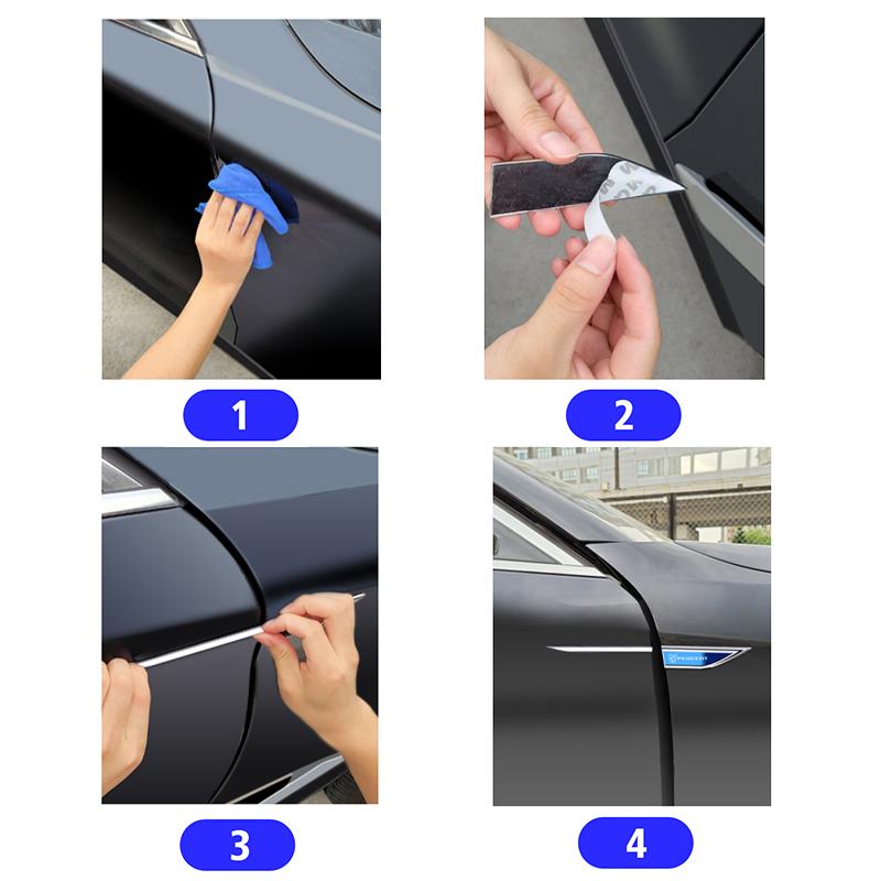 Peugeot Metal Stickers 2Pcs Car Body Decoration Stickers For Peugeot 206 307 308 207 3008 208 407 508 2008 5008 301 406 408 607