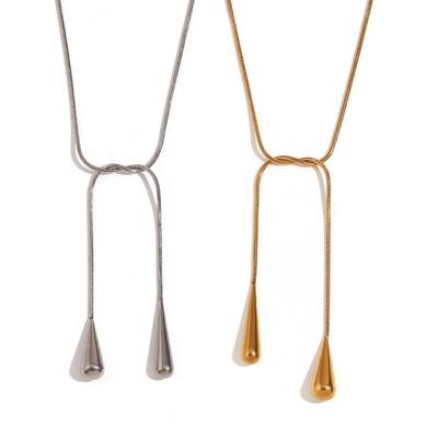 Minimalists Teardrop Necklace Crafted From Stainless Steel for Everyday Elegant