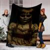1 pezzo Bambola Annabelle, Coperta in Flanella da Esterno Horror Regalo per Ragazzi Ragazze Adulti, Famiglia Amici