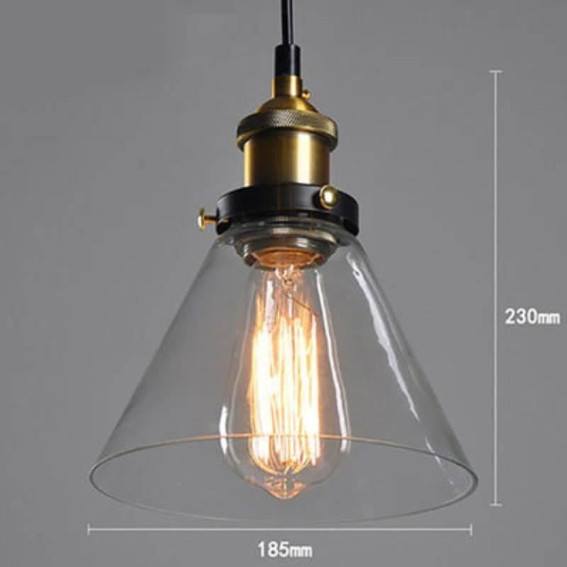 Pendant Ceiling Light Glass Shade Lighting Vintage Hanging Kitchen Room Dining