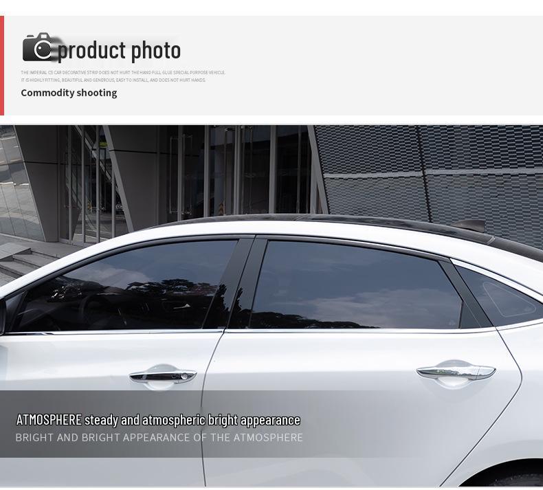 Custom Window Trim Stickers for 2020 Corolla, Levin, and RAV4 - Mirror Finish Center Pillar