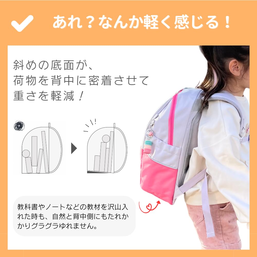 Rainbow Girl Nanairo Kids Backpack Backpack for Elementary School Students Girls Cute Kids Junior Children Rucksack Water Repellent A4 Size Large