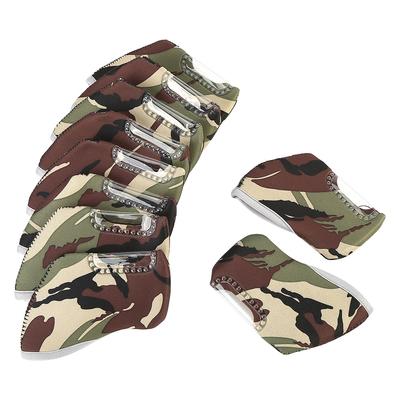 10pcs Set Fashionable Golf Irons Headcover Ball Head Protective Cover(Camouflage)