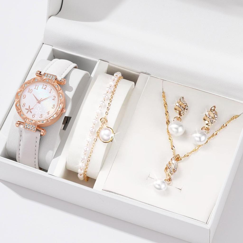 Practical Watch and Jewelry Set Elegant Alloy Accessories Watch and Jewelry Collection Perfect for Women Daily Outfit