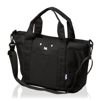 2-Way Tote Bag, Horizontal Tote, Miffy 6061 B98. Face Black