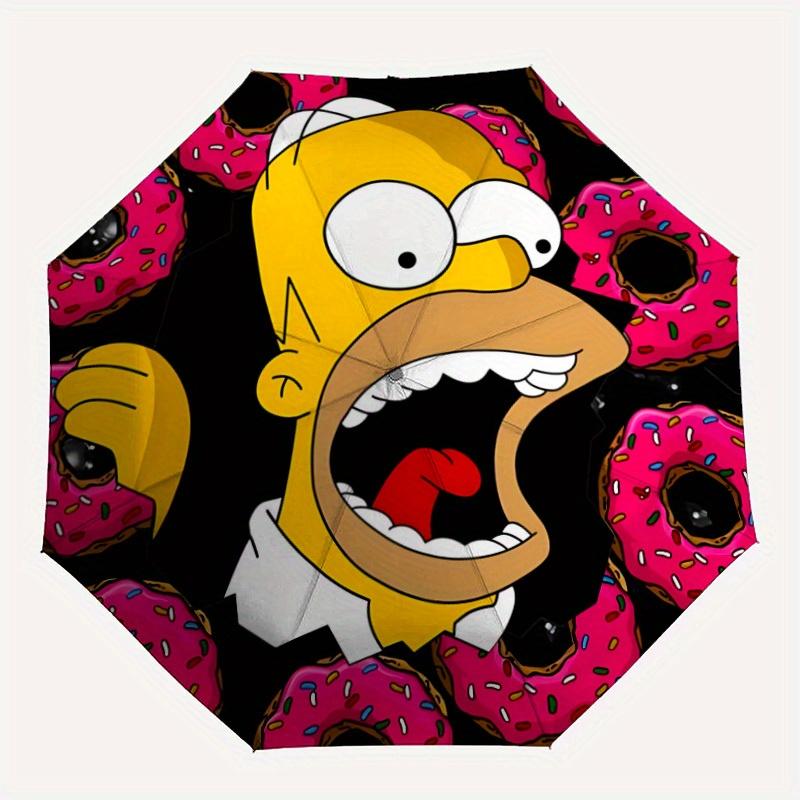 

1pc Homer Simpson Automatic Open/close Folding Umbrella, Compact Portable Travel Umbrella, Perfect Gift for FriendsCute Umbrella yy250812037