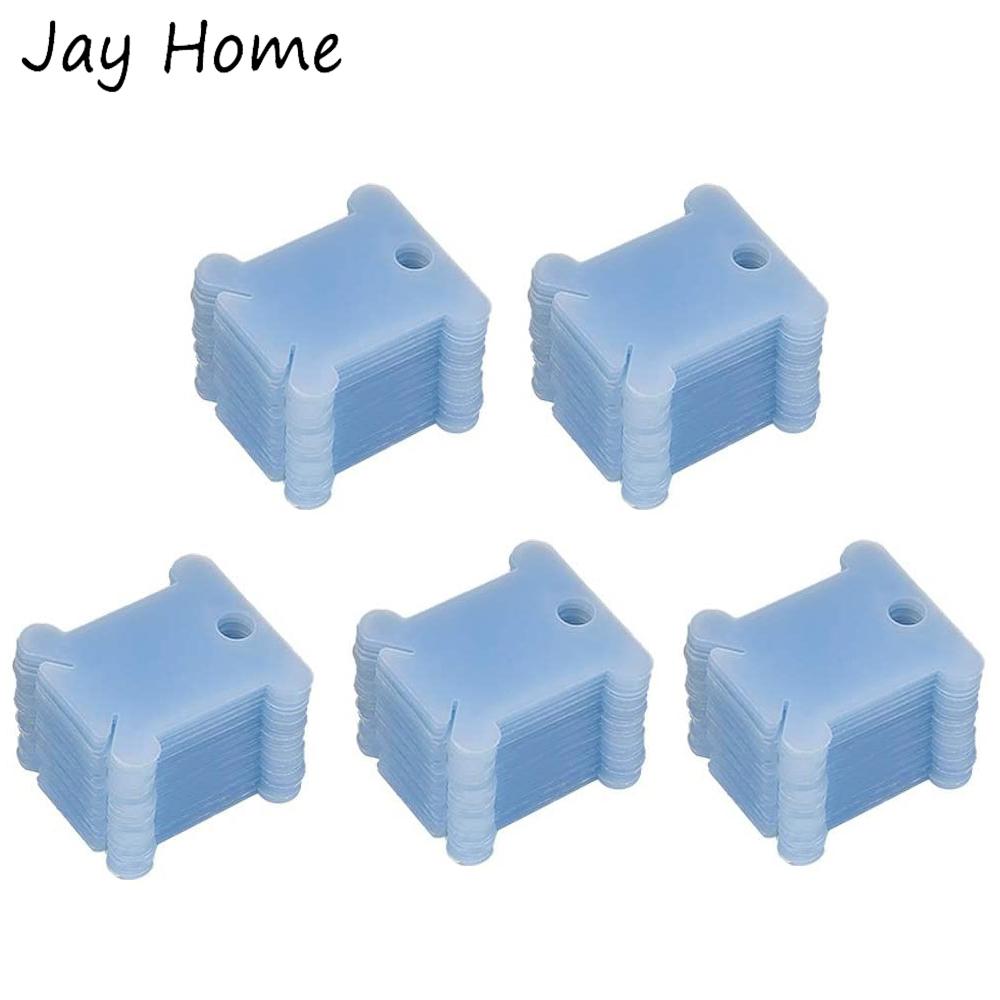 50/100Pcs Plastic Floss Bobbins for Embroidery Floss Organizer Cross Stitch Thread Winder Bobbins Storage DIY Craft Sewing Tools