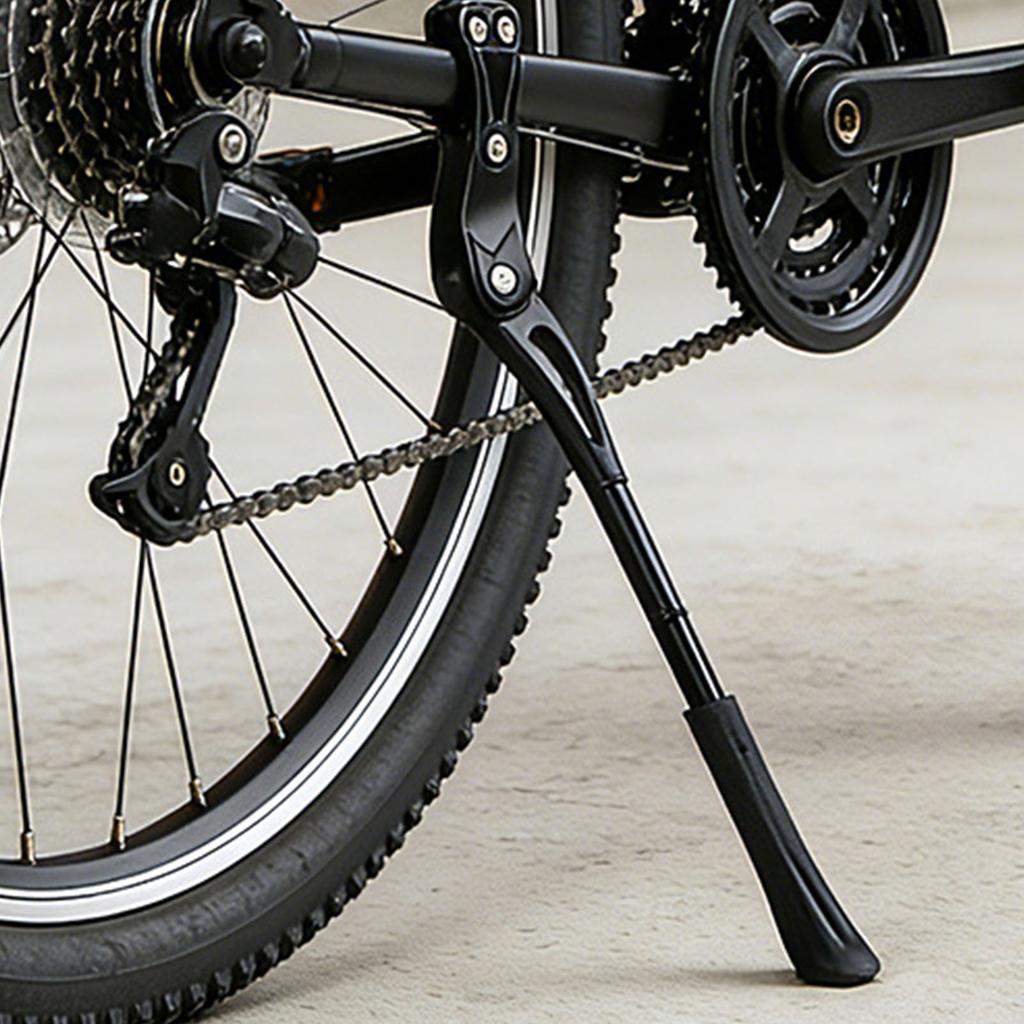 Bike stand Aluminum Alloy Foldable High Strength Non Slip Rear Side Bike Stand for Cycling