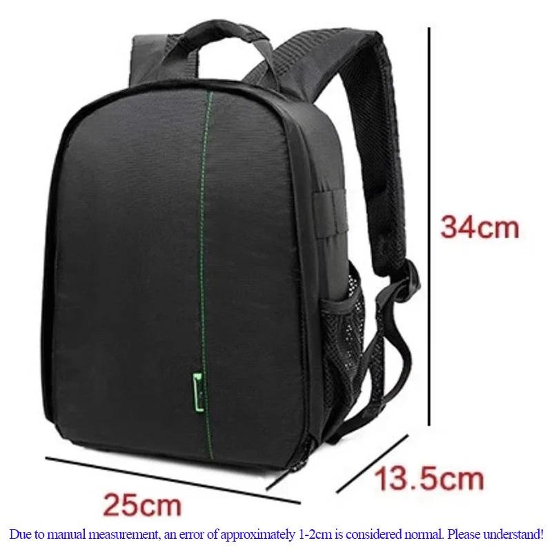 Waterproof Outdoor Camera Shoulder Bag for Canon Nikon Sony DSLR Large Capacity Travel Backpack Black