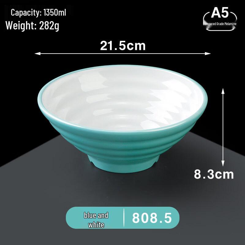 A5 Melamine Imitation Porcelain 8.5-inch Soup & Ramen Bowl