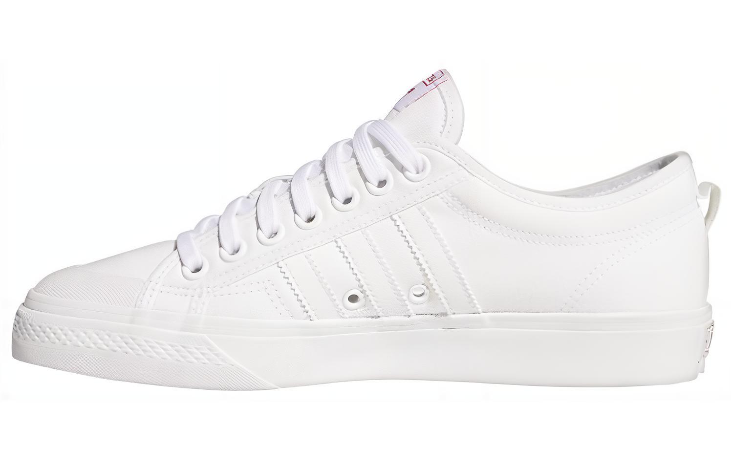 Adidas Nizza Trefoil  White Red  Women s FX8345 36