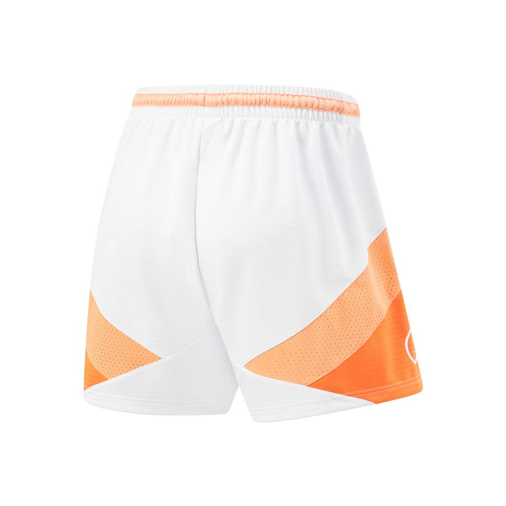 Li-Ning Wade Series Color Block Letter Mid-Rise Drawstring Quick-Dry Straight Casual Shorts Men Shorts White AAPU017-2