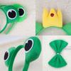 2/3Pcs Frogs Costume Accessories Set Frogs Ears Headband Tail Bowtie for Kids Boy Girls Halloween Party Cosplay Costume